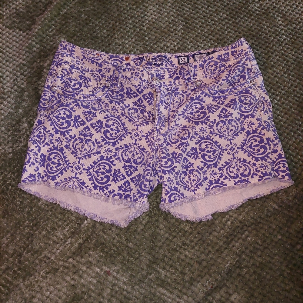 Miss Me Paisley Shorts 31 Waist